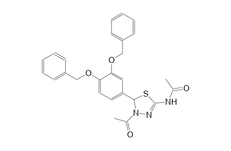 N-{4-acetyl-5-[3,4-bis(benzyloxy)phenyl]-4,5-dihydro-1,3,4-thiadiazol-2-yl}acetamide