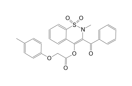 3-benzoyl-2-methyl-1,1-dioxido-2H-1,2-benzothiazin-4-yl (4-methylphenoxy)acetate