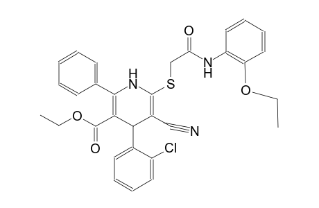 ethyl 4-(2-chlorophenyl)-5-cyano-6-{[2-(2-ethoxyanilino)-2-oxoethyl]sulfanyl}-2-phenyl-1,4-dihydro-3-pyridinecarboxylate
