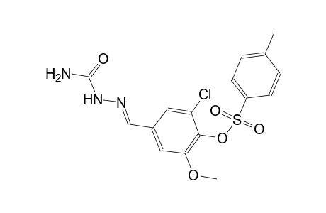 4-{(E)-[(aminocarbonyl)hydrazono]methyl}-2-chloro-6-methoxyphenyl 4-methylbenzenesulfonate