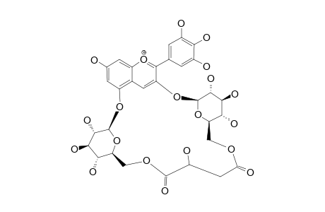 DELPHINIDIN-3,5-DIGLUCOPYRANOSIDE-6''-O-4,6'''-O-1-CYCLIC-MALYL-DIESTER