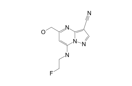 7-(2-FLUOROETHYLAMINO)-5-(HYDROXYMETHYL)-PYRAZOLO-[1,5-A]-PYRIMIDINE-3-CARBONITRILE
