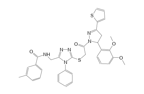 benzamide, N-[[5-[[2-[5-(2,3-dimethoxyphenyl)-4,5-dihydro-3-(2-thienyl)-1H-pyrazol-1-yl]-2-oxoethyl]thio]-4-phenyl-4H-1,2,4-triazol-3-yl]methyl]-3-methyl-