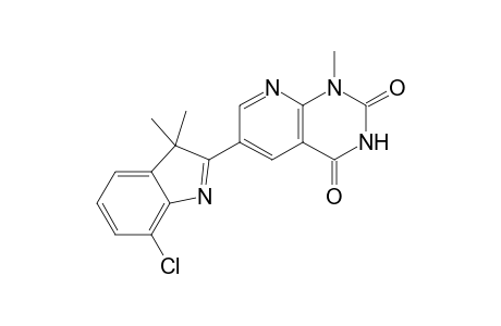 6-(7-Chloro-3,3-dimethyl-3H-indol-2-yl)-1-methylpyrido[2,3-d]pyrimidine-2,4(1H,3H)-dione