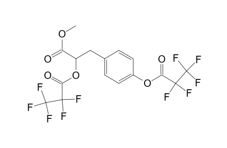 Benzenepropanoic acid, .alpha.,4-bis(2,2,3,3,3-pentafluoro-1-oxopropoxy)-, methyl ester