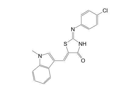 (2E,5Z)-2-[(4-chlorophenyl)imino]-5-[(1-methyl-1H-indol-3-yl)methylene]-1,3-thiazolidin-4-one