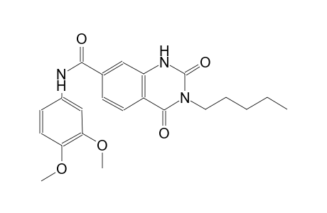 N-(3,4-dimethoxyphenyl)-2,4-dioxo-3-pentyl-1,2,3,4-tetrahydro-7-quinazolinecarboxamide