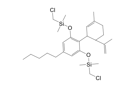 (Chloromethyl)[3-([(chloromethyl)(dimethyl)silyl]oxy)-2-(6-isopropenyl-3-methyl-2-cyclohexen-1-yl)-5-pentylphenoxy]dimethylsilane