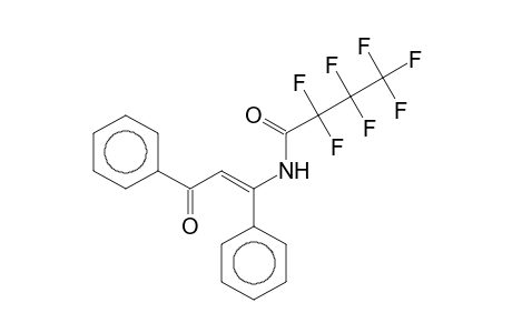 Perfluorobutanamide, N-(2-benzoyl-1-phenylethen-1-yl)-