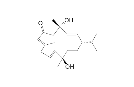(2E,5E,7R,10S,11E,13S)-3,7,13-trimethyl-7,13-bis(oxidanyl)-10-propan-2-yl-cyclotetradeca-2,5,11-trien-1-one