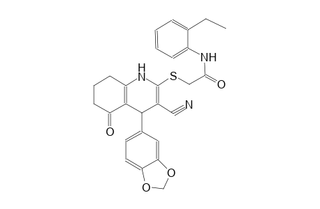 acetamide, 2-[[4-(1,3-benzodioxol-5-yl)-3-cyano-1,4,5,6,7,8-hexahydro-5-oxo-2-quinolinyl]thio]-N-(2-ethylphenyl)-
