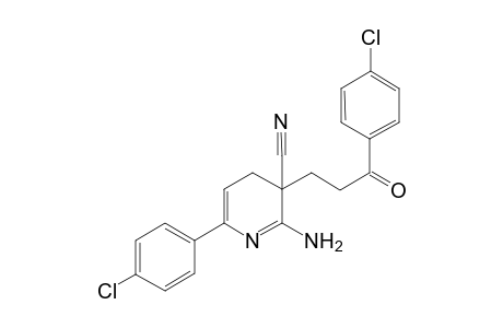 2-Amino-6-(p-chlorophenyl)-3,4-dihydro-3-[3'-oxo-3'-(4"-chlorophenyl)propyl]nicotine-nitrle