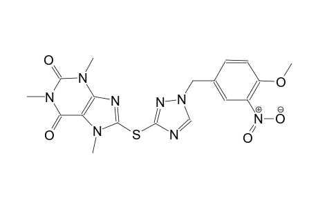 1H-purine-2,6-dione, 3,7-dihydro-8-[[1-[(4-methoxy-3-nitrophenyl)methyl]-1H-1,2,4-triazol-3-yl]thio]-1,3,7-trimethyl-