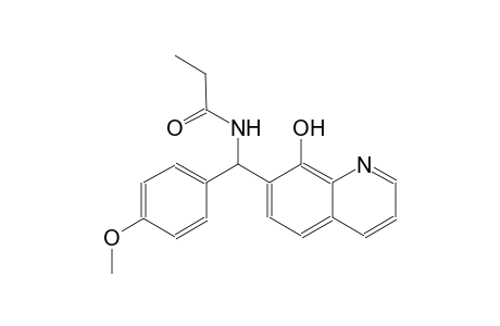 propanamide, N-[(8-hydroxy-7-quinolinyl)(4-methoxyphenyl)methyl]-