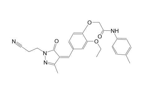 2-(4-{(Z)-[1-(2-cyanoethyl)-3-methyl-5-oxo-1,5-dihydro-4H-pyrazol-4-ylidene]methyl}-2-ethoxyphenoxy)-N-(4-methylphenyl)acetamide