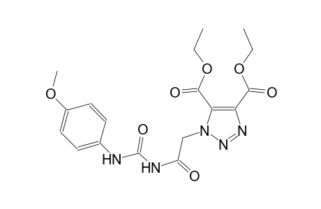 1H-1,2,3-triazole-4,5-dicarboxylic acid, 1-[2-[[[(4-methoxyphenyl)amino]carbonyl]amino]-2-oxoethyl]-, diethyl ester