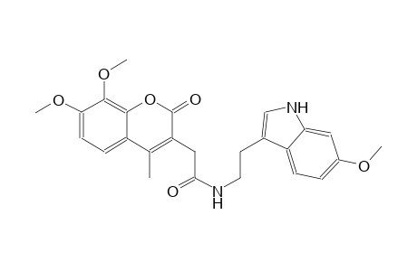 2H-1-benzopyran-3-acetamide, 7,8-dimethoxy-N-[2-(6-methoxy-1H-indol-3-yl)ethyl]-4-methyl-2-oxo-