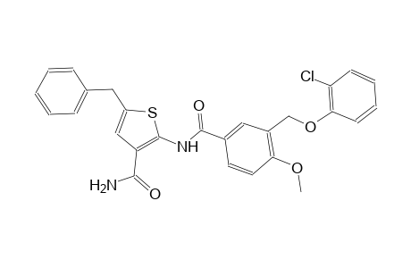 5-benzyl-2-({3-[(2-chlorophenoxy)methyl]-4-methoxybenzoyl}amino)-3-thiophenecarboxamide