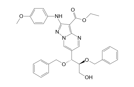 6-[(1R,2S)-1,2-dibenzoxy-3-hydroxy-propyl]-2-(p-anisidino)pyrazolo[1,5-a]pyrimidine-3-carboxylic acid ethyl ester
