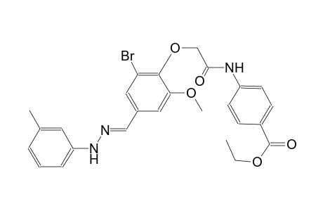 ethyl 4-{[(2-bromo-6-methoxy-4-{(E)-[(3-methylphenyl)hydrazono]methyl}phenoxy)acetyl]amino}benzoate