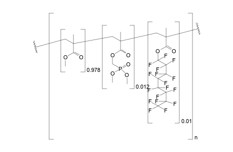 Copolymer (methylmethacrylate-co-phosphonic methacrylate-co-perfluorooctyl methacrylate)