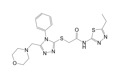 N-(5-ethyl-1,3,4-thiadiazol-2-yl)-2-{[5-(4-morpholinylmethyl)-4-phenyl-4H-1,2,4-triazol-3-yl]sulfanyl}acetamide