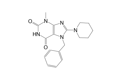 1H-purine-2,6-dione, 3,7-dihydro-3-methyl-7-(phenylmethyl)-8-(1-piperidinyl)-