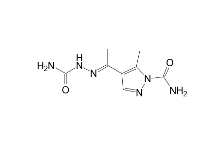 4-[(1E)-1-(carbamoylhydrazinylidene)ethyl]-5-methyl-1-pyrazolecarboxamide