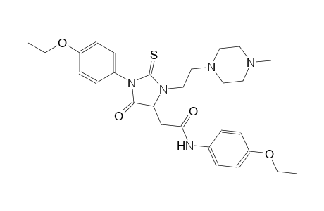 N-(4-ethoxyphenyl)-2-{1-(4-ethoxyphenyl)-3-[2-(4-methyl-1-piperazinyl)ethyl]-5-oxo-2-thioxo-4-imidazolidinyl}acetamide