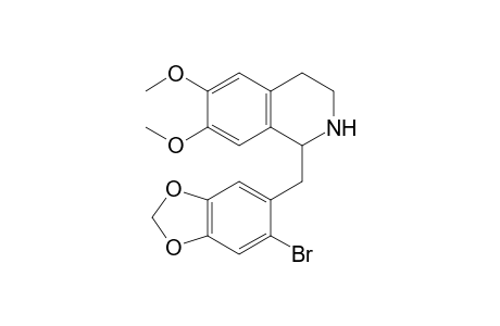 1-(2-Bromo-4,5-methylenedioxybenzyl)-6,7-dimethoxy-1,2,3,4-tetrahydroisoquinoline