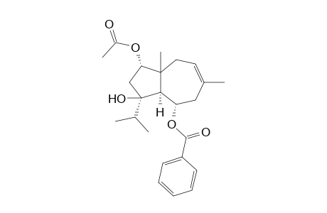 10-Isopropyl-8-acetoxy-5-benzoyloxy-3,7-dimethylhexahydro-1H-azeluene-10-ol
