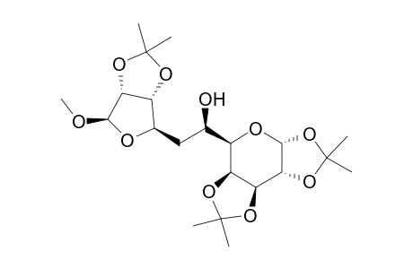 Methyl (1,2:3,4:9,10-tri-O-isopropylidene-7-deoxy-L-glycero-L-manno-.alpha.,D-galacto-undecodialdo-1,5-pyranoside)-11,8-.beta.-furanoside