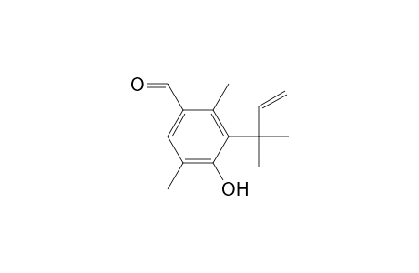 3-(3,6-Dimethyl-5-formyl-2-hydroxyphenyl)-3-methylbut-1-ene