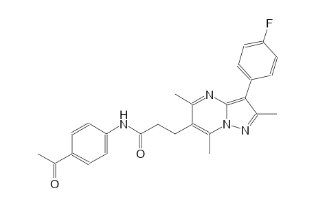 pyrazolo[1,5-a]pyrimidine-6-propanamide, N-(4-acetylphenyl)-3-(4-fluorophenyl)-2,5,7-trimethyl-