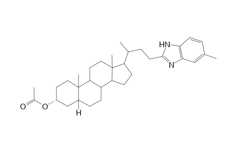 3-.alpha.-acetoxy-23-[5'(6')-methylbenzimidazol-2'-yl]nor-cholane