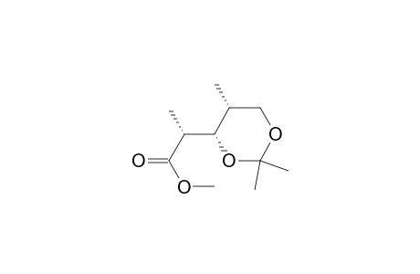 (2R)-2-[(4S,5R)-2,2,5-trimethyl-1,3-dioxan-4-yl]propanoic acid methyl ester