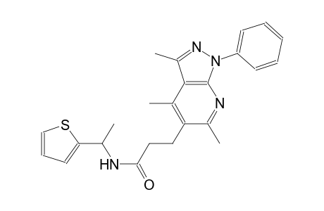 1H-pyrazolo[3,4-b]pyridine-5-propanamide, 3,4,6-trimethyl-1-phenyl-N-[1-(2-thienyl)ethyl]-