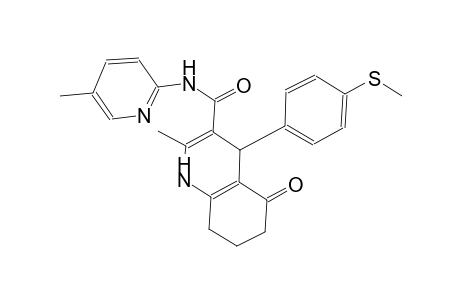 2-methyl-N-(5-methyl-2-pyridinyl)-4-[4-(methylsulfanyl)phenyl]-5-oxo-1,4,5,6,7,8-hexahydro-3-quinolinecarboxamide
