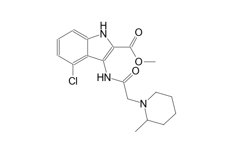 methyl 4-chloro-3-{[(2-methyl-1-piperidinyl)acetyl]amino}-1H-indole-2-carboxylate