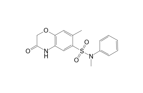 2H-1,4-Benzoxazine-6-sulfonamide, 3,4-dihydro-N,7-dimethyl-3-oxo-N-phenyl-