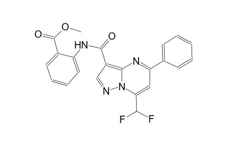 methyl 2-({[7-(difluoromethyl)-5-phenylpyrazolo[1,5-a]pyrimidin-3-yl]carbonyl}amino)benzoate