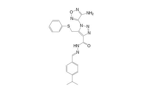 1-(4-amino-1,2,5-oxadiazol-3-yl)-N'-[(E)-(4-isopropylphenyl)methylidene]-5-[(phenylsulfanyl)methyl]-1H-1,2,3-triazole-4-carbohydrazide