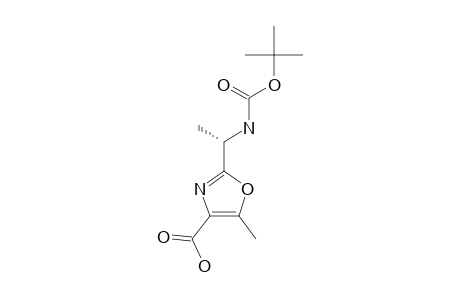 (R)-2-[1-N-TERT.-BUTOXYCARBONYL-AMINO]-ETHYL-5-METHYLOXAZOLE-4-CARBOXYLIC-ACID