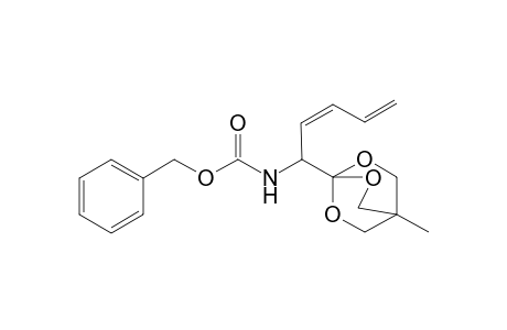 1-[N-(Benzyloxycarbonyl)-(1S)-1-amino-(Z)-2-propene]-4-methyl-2,6,7-trioxabicyclo[2.2.2]octane [Cbz-L-cis-Gly(-CH=CH-CH=CH2)-OBO ester]