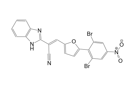 (2E)-2-(1H-benzimidazol-2-yl)-3-[5-(2,6-dibromo-4-nitrophenyl)-2-furyl]-2-propenenitrile