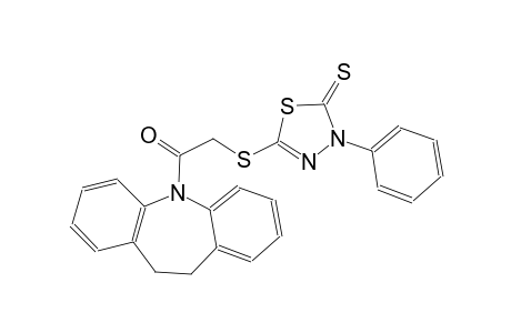 5-{[2-(10,11-dihydro-5H-dibenzo[b,f]azepin-5-yl)-2-oxoethyl]sulfanyl}-3-phenyl-1,3,4-thiadiazole-2(3H)-thione