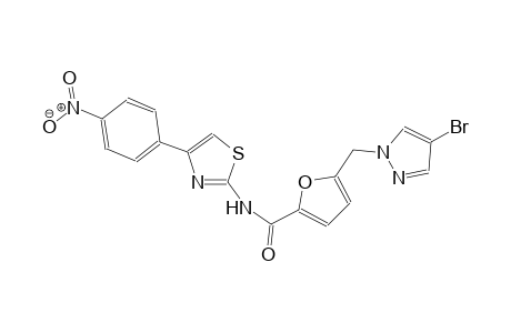 5-[(4-bromo-1H-pyrazol-1-yl)methyl]-N-[4-(4-nitrophenyl)-1,3-thiazol-2-yl]-2-furamide