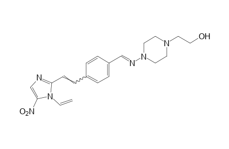 4-{{p-[2-(5-nitro-1-vinylimidazol-2-yl)vinyl]benzylidene}amino}-1-piperazineethanol