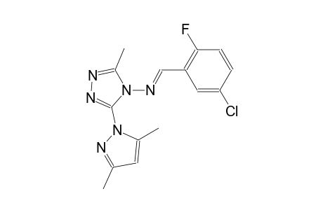 N-[(E)-(5-chloro-2-fluorophenyl)methylidene]-3-(3,5-dimethyl-1H-pyrazol-1-yl)-5-methyl-4H-1,2,4-triazol-4-amine
