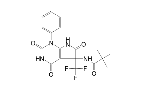 2,2-dimethyl-N-[2,4,6-trioxo-1-phenyl-5-(trifluoromethyl)-2,3,4,5,6,7-hexahydro-1H-pyrrolo[2,3-d]pyrimidin-5-yl]propanamide